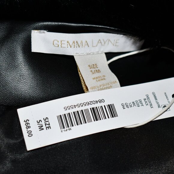 Gemma Layne Faux Fur Vest in Black Size: S/M #DVB2297BLK NWT - Picture 3 of 3